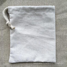 Mini Reusale Natural Wholesale Chanp Bag Drawstring avec une chaîne